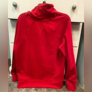 Women’s top.  Tommy Hilfiger Red velour cowl neck sweatshirt.  Size L.